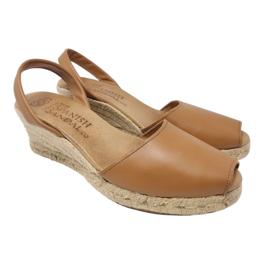 Tan Espadrille Wedges